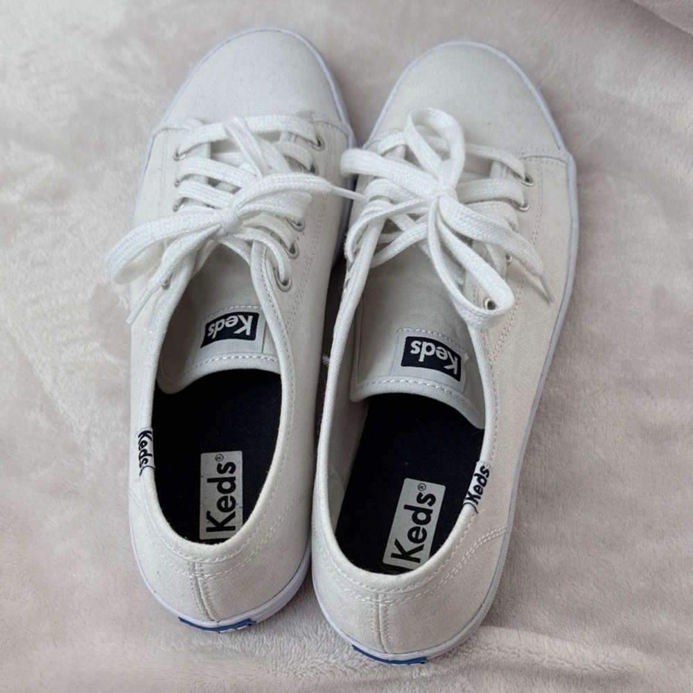 Keds Classic White Lace-Up Sneakers - Picture 3 of 6